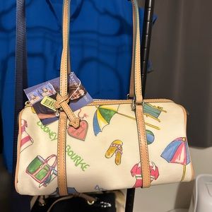 NWT Y2K Dooney & Bourke Summer Barrel bag w/ rainbow zipper